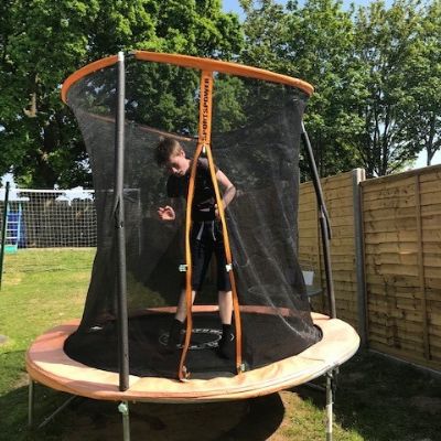 David excercising on his trampoline 2